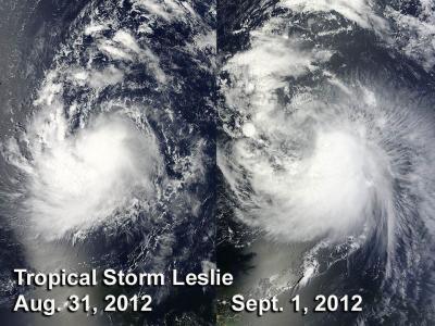 NASA Satellites Showed Little Change In Tropical Storm Leslie | Science ...